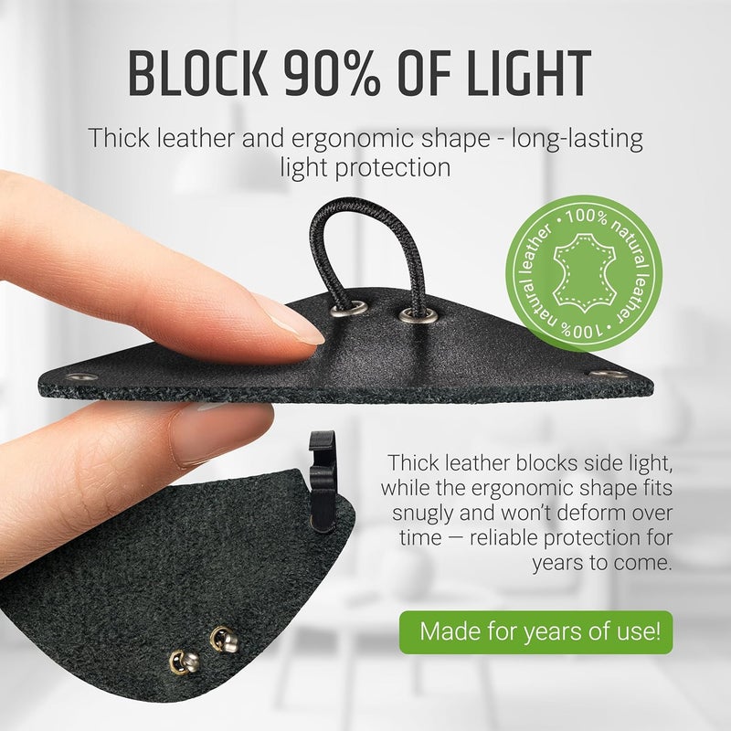 Handmade Premium Leather Side Shields for Sunglasses – & Removable, Sun & Wind Protection for Outdoor Eyewear - Image 5